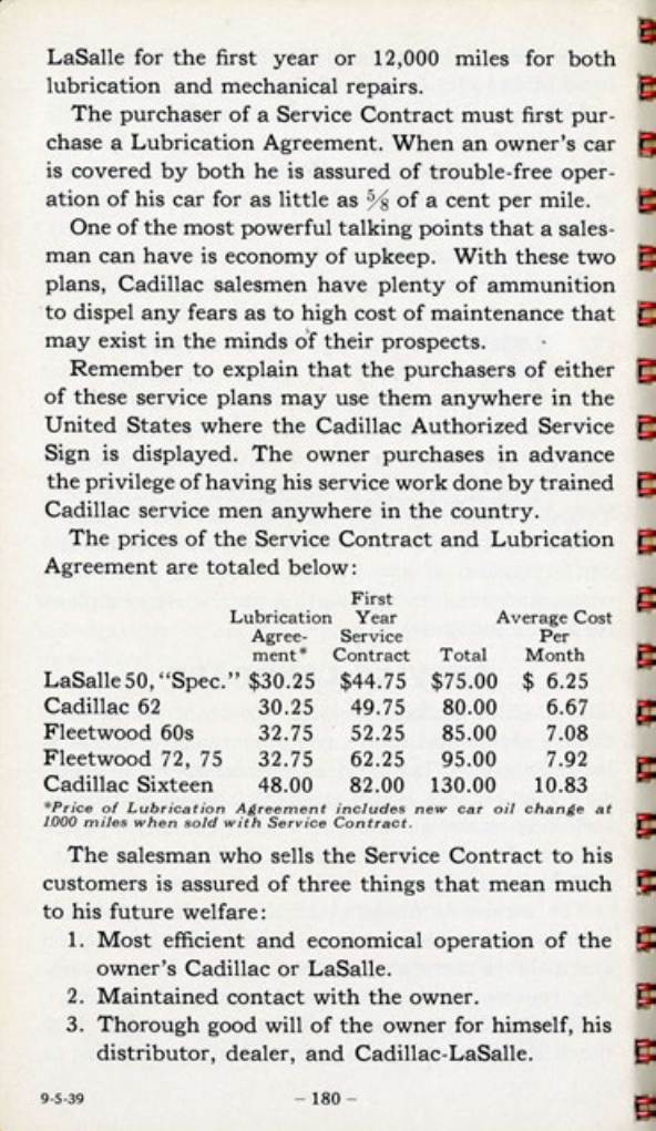 1940 Cadillac LaSalle Data Book Page 46